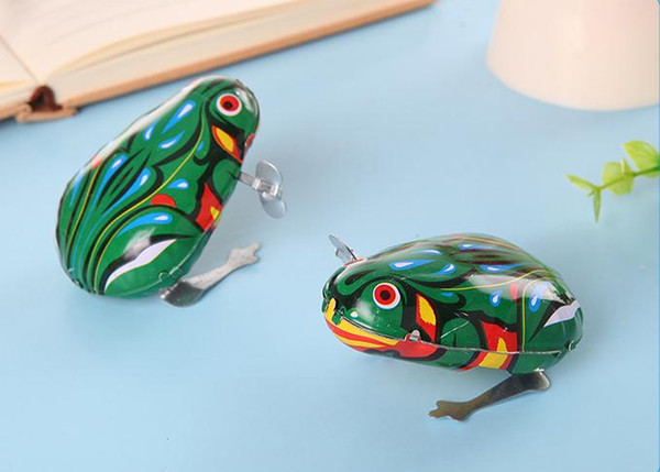 2018 new arrival frog jumping frog clockwork children baby original toys classic nostalgic children's day gift