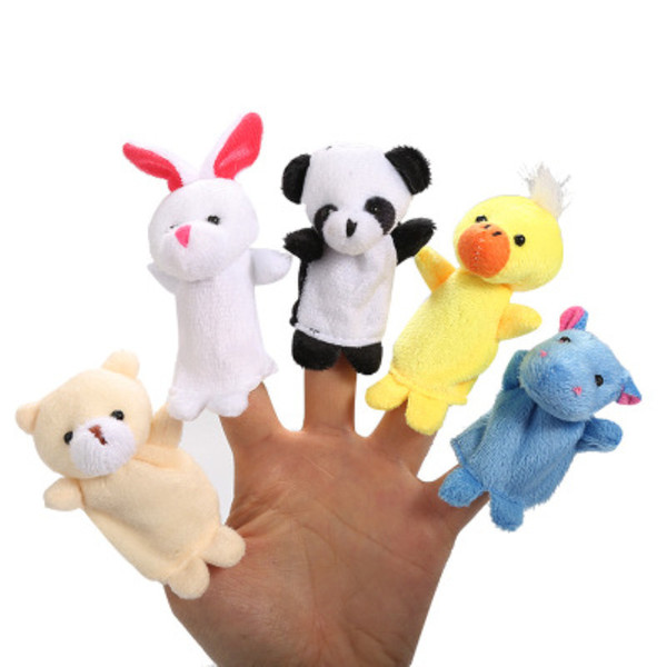 Novelty LeadingStar 10PCS Cute Cartoon Biological Animal Finger Puppet Plush Toys Child Baby Favor Dolls Boys Girls Finger Puppets