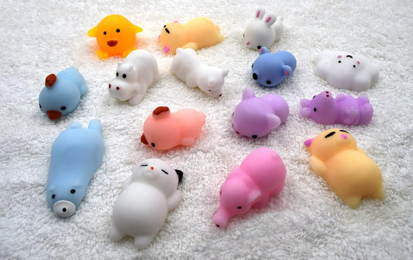 HOT Mochi Squishy Toys, Kawaii Squishys Pack Mochi Animals Stress Toys For Stress Relief, Party Favors, Fidget Desk Toy, Classroom Prizes