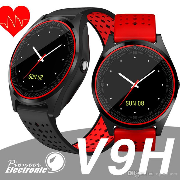 Smart accessory V9 HR Smart Watch with Camera Heart Rate Monitor Bluetooth SIM Card Wristwatch for iPhone6 8 XR Android Smart accessories