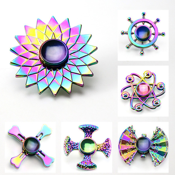 New Hot Selling Colorful Alloy Fingertip Gyro Magic Burst Gyro Fingertip Decompression Toy Rotating Children's Toy