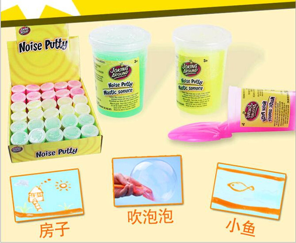 NEW 3kinds of slime 120g / barrel O Practical Joke trick Toys fun Slime Large Gag Prank Novelty Toy Cleaning Glue magic slimy