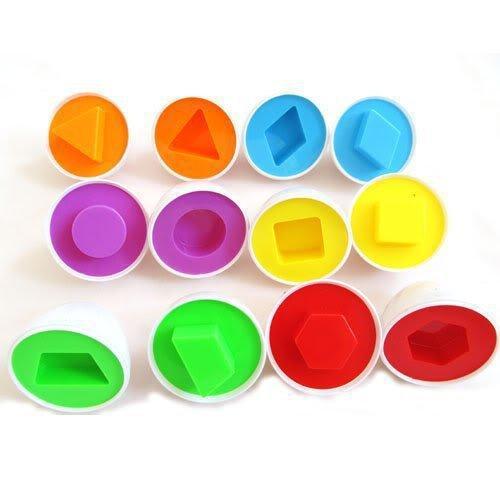 Free 6eggs/set Mixed Shape Wise Pretend Puzzle Smart Eggs Baby Kid Learning Kitchen Toys Tool