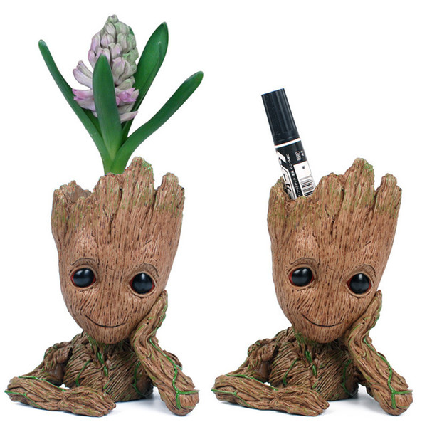 16cm Tree Man Baby Action Figure Grootted Doll Phone holder Grunt Guardians of The Galaxy 2 Models pen pot and flower pot Toy