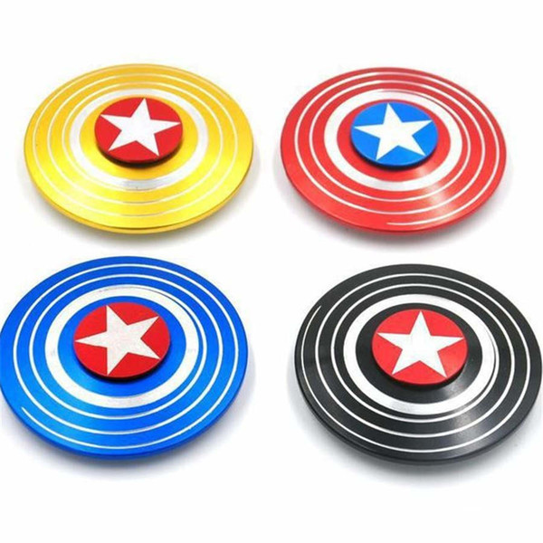 Fidget Spinner American Captain Fast Bearing Spider Finger Hand Spinner gyro EDC ADHD Rotation Anti Stress Aluminum alloy Man Finger Toys