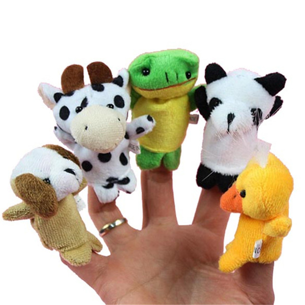 Novelty 10pcs/set Cartoon Animal Finger Puppet Baby Plush Toys for Children Favor Gift Family Dolls Kids Finger Toy Novelty Games Toys