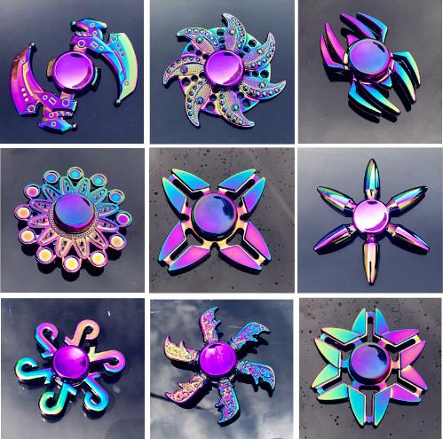 New Zinc Alloy Colorful Fidget Spinner High Quality Anti-Anxiety Hand Spinners Toy for Spinners Focus Relieves Stress