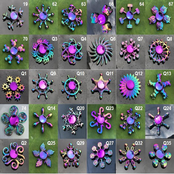 New dazzrainbow Metal fidget spinner star flower skull dragon wing Hand Spinner for Autism ADHD Kids adults antistres Toy EDC Fidget Toy