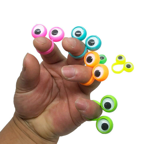 Pair of big eyes rings cartoon eyeball hand puppet toys Creative cosplay props gift