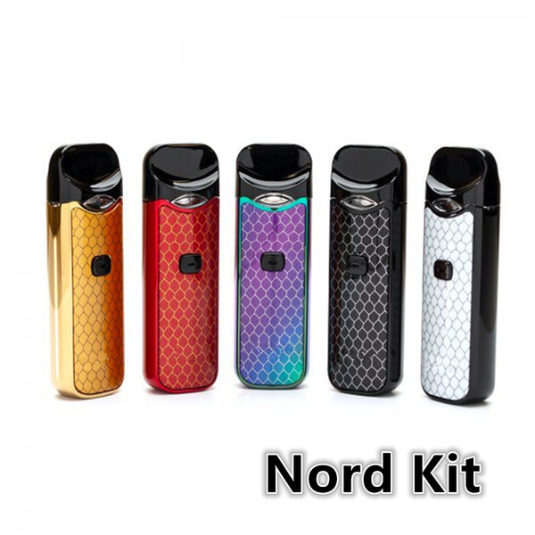 Nord Starter Kit 1100mAh Pod System Kit Button-triggered with Nord Pod Cartridge 3ml Mesh and Regular Coils VS novo and breeze2