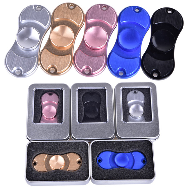 Hand Spinner Toy Fidge Spinners golden Aluminum alloy 5Colors Torqbar Ceramic Bearing axis EDC Finger Tip Rotation anxiety Toy DHL OTH349