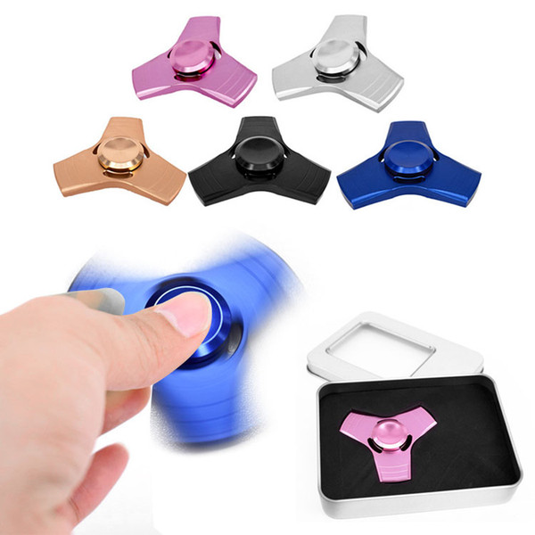 2017 New Fidget Spinner HandSpinner Hand Spinner Finger EDC Toy For Decompression Anxiety Aluminum Metal EDC Desk Toys