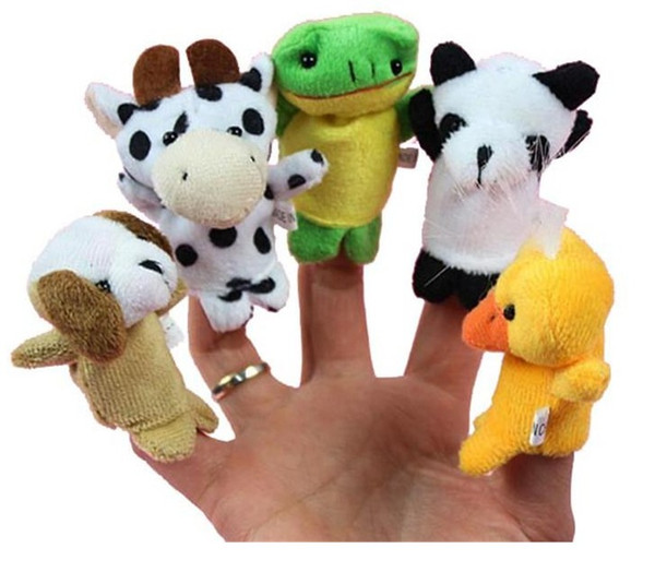 Finger plush toys Finger Animal Plush Toys Tell Story Props Cartoon Animals Kids Toys Child Baby Favor Dolls