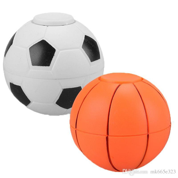 New ABS Hand Football Basketball Spinner Finger Football Leisure Decompression Toys with Retail Box 5.5cm 144pcs/lot