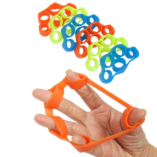 Finger Puller Silicone Hand Gripper Toys Kids Finger Training Ring Grips Resistance Bands Stretcher Expander Fitness Exerciser YFA163