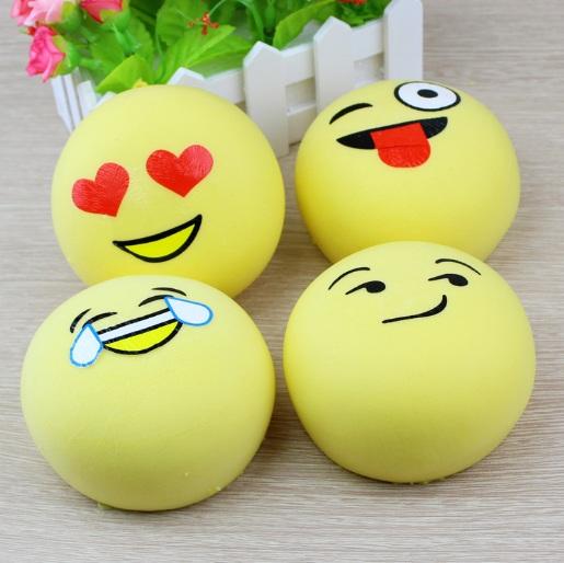 10cm Kawaii Jumbo Bread Cake Squeeze Emotion Emoji Squishy Slow Rising Stretchy Charm Cute Pendant Kid Toy Gift Strap