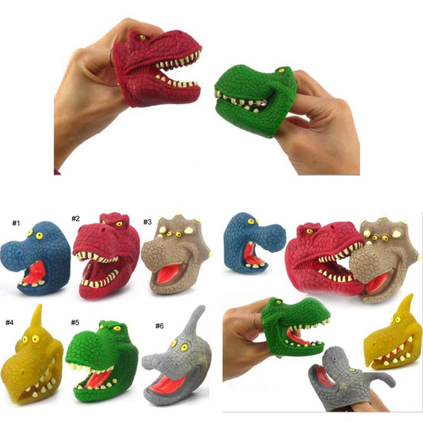 New Arrivals Baby KIDS finger Dinosaure Big Mouse toys Children 6 animal group Family Game Toys 7.5*4*6.5CM