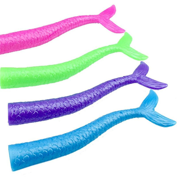 Funny Fing puppets toys Mermaid tails Finger Puppets TPR soft plastics Storytelling props mix colors kids gifts