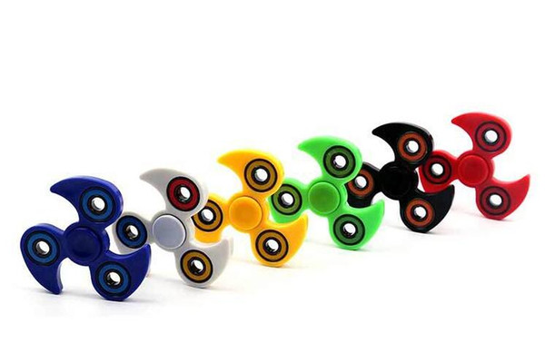 In stock Tri-Spinner Fidget Toy Plastic EDC Hand Spinner For Autism and ADHD Rotation Time Long Anti Stress Toys