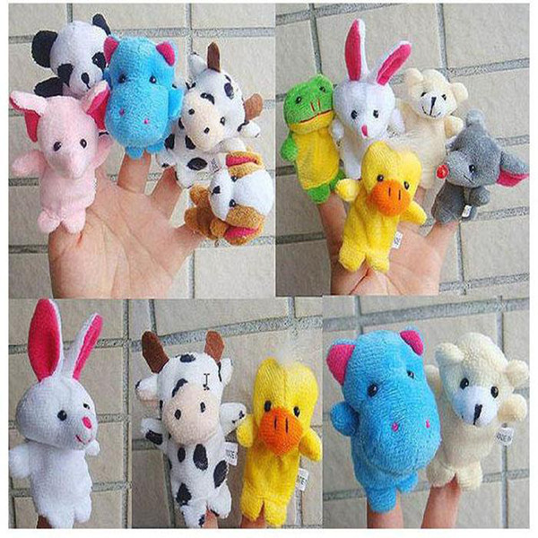 Hot Sale Express Finger Puppets Plush Toy Talking Props 10 Different Animals Set Toys For Baby Children 