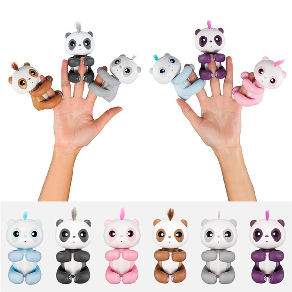 Newest Finger Panda Toy Interactive Baby Panda Full function certified Finger Panda lings Electronic Smart Touch toy ABS PVC best gifts