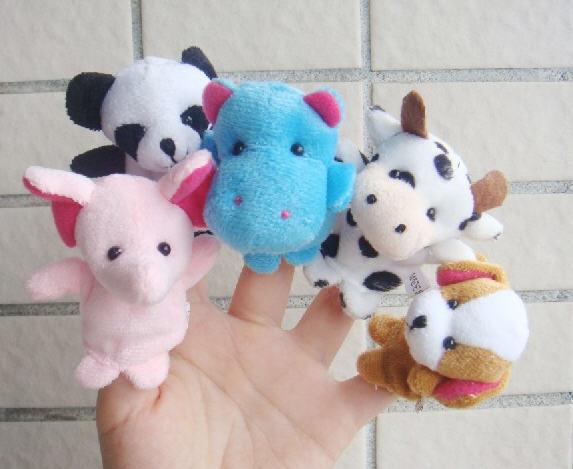 10Pcs Family Finger Puppets Cloth Doll Baby Educational Hand Cartoon Animal finger toys gift for kids finger Plush Toy 