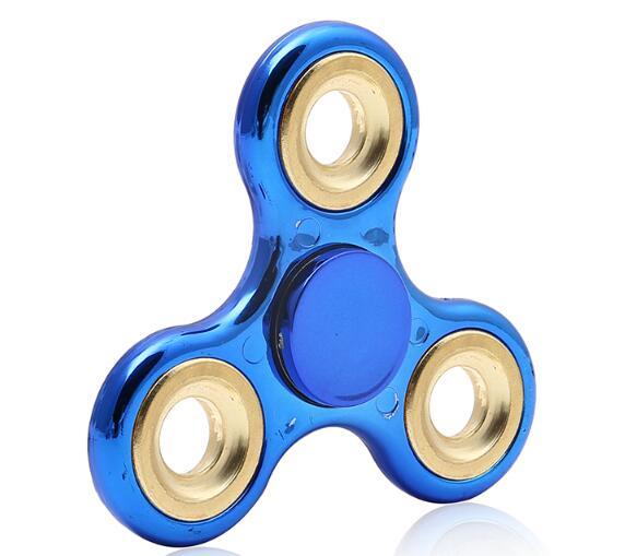 2017 Factory Novelty Toy Colors Fidget Spinner Hand Spinner Toy finger skateboard Non3D printed Fidget Focus plating W17JS512