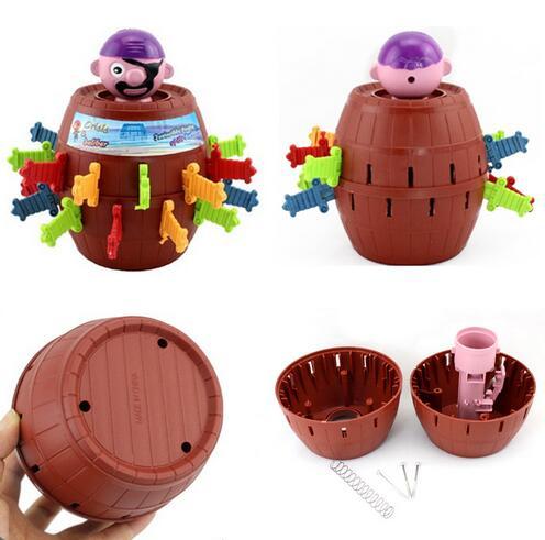 3pcs/lot For Kids Baby Toy Pirate Bucket for Kids and adults Lucky Stab Pop Up Game Toys Intellectual Game