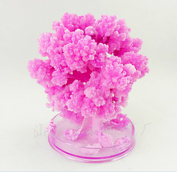 iWish 2017 Artificial Magic Grow Sakura Paper Trees Magical Christmas Growing Tree Desktop Cherry Blossom Kids New Toys For Children 100PCS