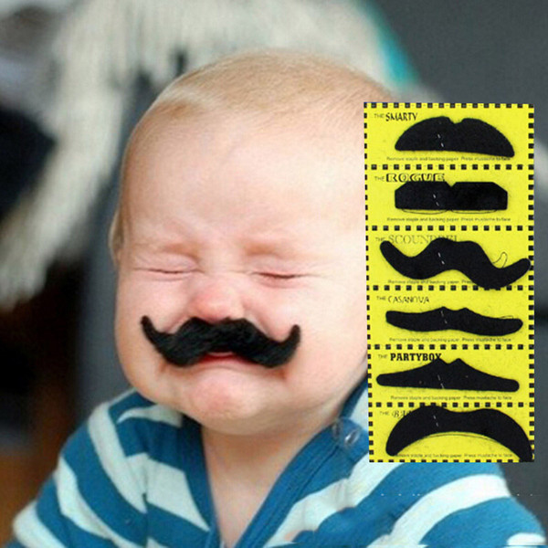 12pcs/set Halloween Party Costume Fake Mustache Moustache Funny Fake Beard Whisker Party Costume for Adult Kids