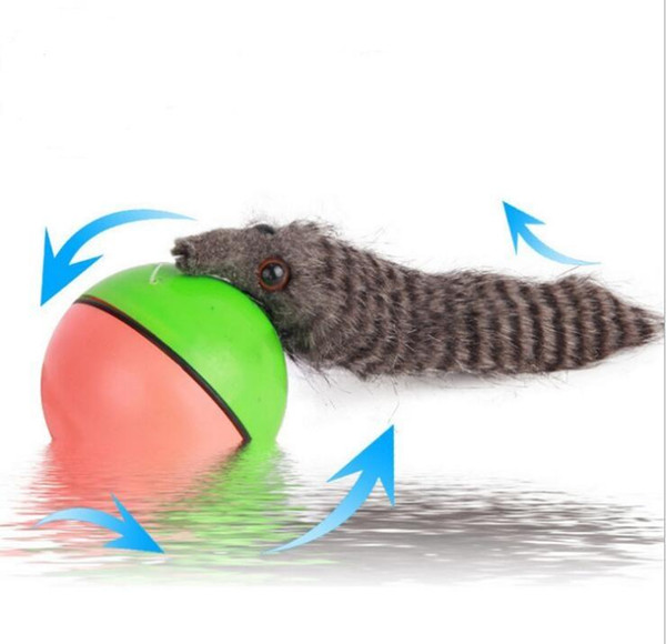 Wholesale-Waterproof Electric Beavers Ball Weasel Rolling Motor ball nutria head the ball in water kids Chaser moving toy novelty gifts