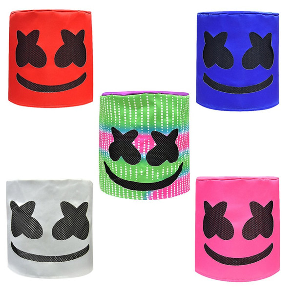 Hot sales Marshmello DJ Mask Unisex Funny Toys Headwear MarshMello DJ Hats Full Head Helmet Halloween Cosplay Mask Party Cosplay Masks