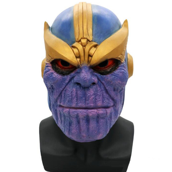 New Arrival Avengers 4 Endgame Thanos mask and gloves New Children's adult Halloween cosplay Natural latex Infinity Gauntlet Toys