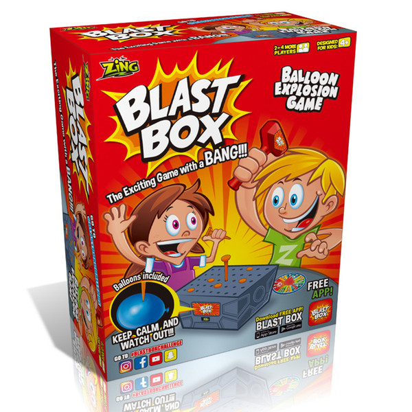 Desktop Game Blast Box Knock Box Tricky Toy Burst Balloon Funny Prank Family Friends Play Toys Creative Gift Christmas Present Wholesale