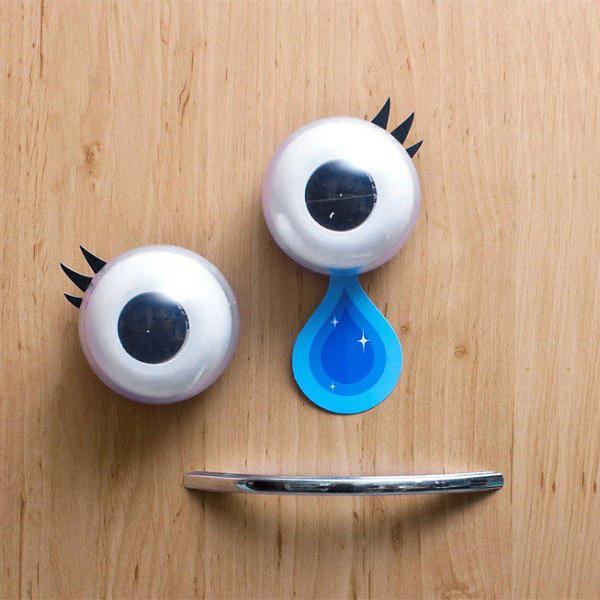 Telepathic big eyes flicker big eyes monster can blink toy motorcycle air conditioning computer door decoration birthday Halloween gifts