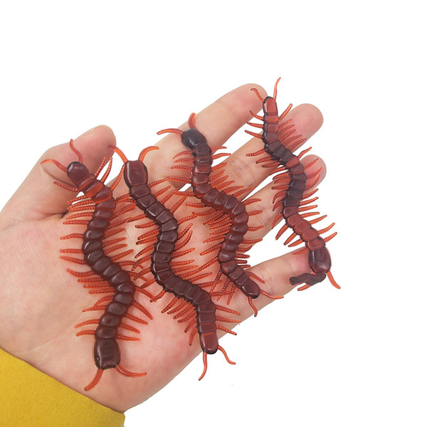 Mini Simulation Centipedes Kids Funny Toys Fake haunted house Scary Prop Tricky Brains toys For Party Fun Resin games