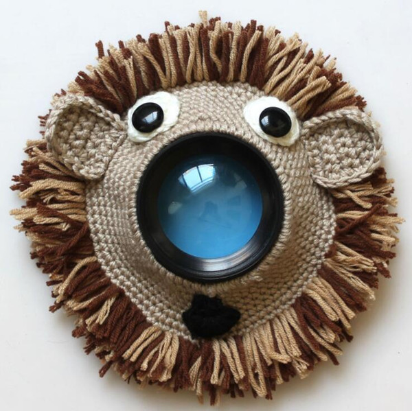 Tpys Photography Props Animal Camera Buddies Lens Accessory for Child Knitted Lion Octopus Teaser Toy Lens Posing Photo Props 6 Colors