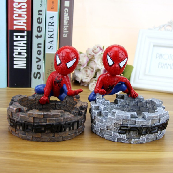 LP1031 Spiderman ashtray creative gifts for Dad home accessories decoration resin crafts Funny toys