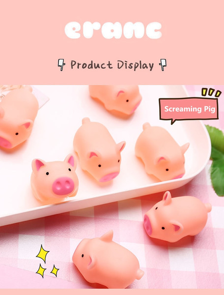 New Screaming Pig Cute pink girl cartoon pig funny toy Decorative toys infant play toys kids Novelty toys