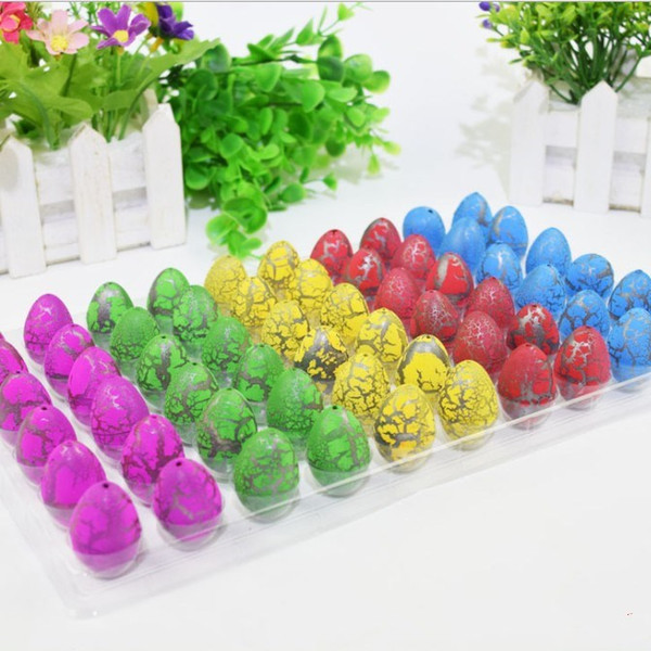 60pcs/box Childrens Colorful Cracked Egg Add Water Small Size Novelty Dinosaur Incubatable Egg Toy Kids Best Sale Funny Toy