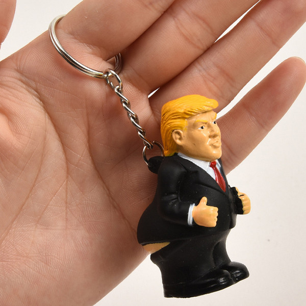 Creative Trump Funny Toys Squeeze Decompression Toys Trump Key Chain Key Ring Bag Accessories Epacket Shipping