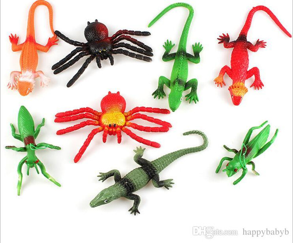 New Novelty Halloween Gift Tricky Funny Spoof Toys Simulation Scary Fake Spider Lizard Horror Toy For Party Event