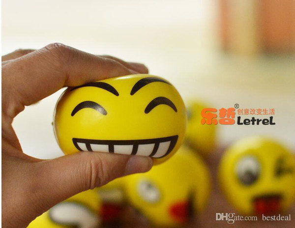 Emoji Faces Squeeze Stress Ball Hand Wrist Finger Exercise Stress Relief Therapy Assorted Styles New Christmas party gifts