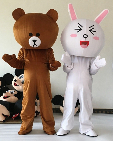 Easter Mascot Costume BEAR/RABBIT Cartoon Fancy Dress/Funny Toys