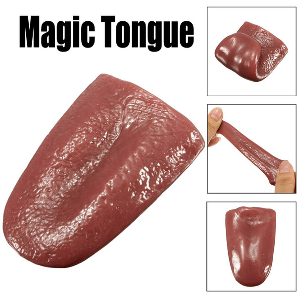 High Quality non-toxic Kuso Tongue Trick Magic Horrible Tongue Fake Tounge Realistic Elasticity Toy Christmas toys