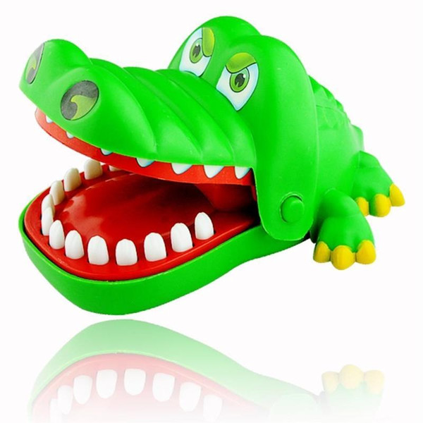 Wholesale-New Novelty Crocodile Mouth Dentist Bite Finger Game Kids Alligator Roulette Game Large Fun Gift!