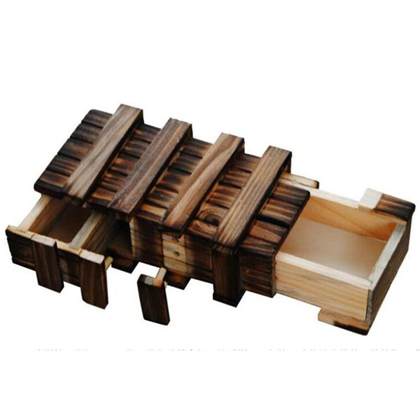 Wooden Puzzle Box With Secret Wood Drawer Magic Compartment Brain Teaser Educational Toys for Children Gift Wooden Toys Puzzle