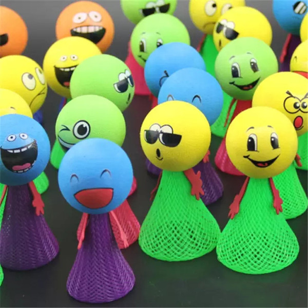 7cm Bounce Elf Toys Doll Jumping Elves Emoji Expression Funny Head Bounce Elf Up Kids Amusement Toys