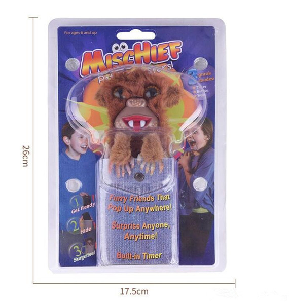 Sneekums Pet Pranksters Jitters Fur Plastic Brown Pet Sneekums Jitters Fur Plastic Brown Pet Prankster Funny Toys Prank your friends