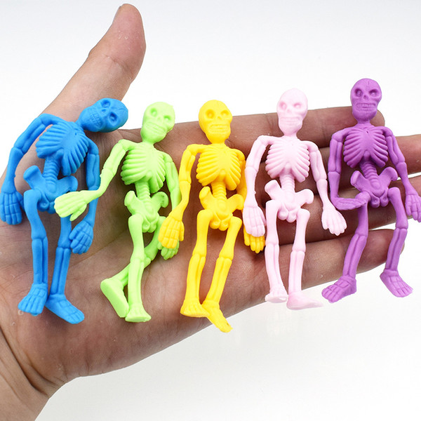 2020 Environmentally Friendly Plastic Soft TPR Skeleton Model Doll Halloween Decoration Novelty Fun Toy Terrorist Style Gift